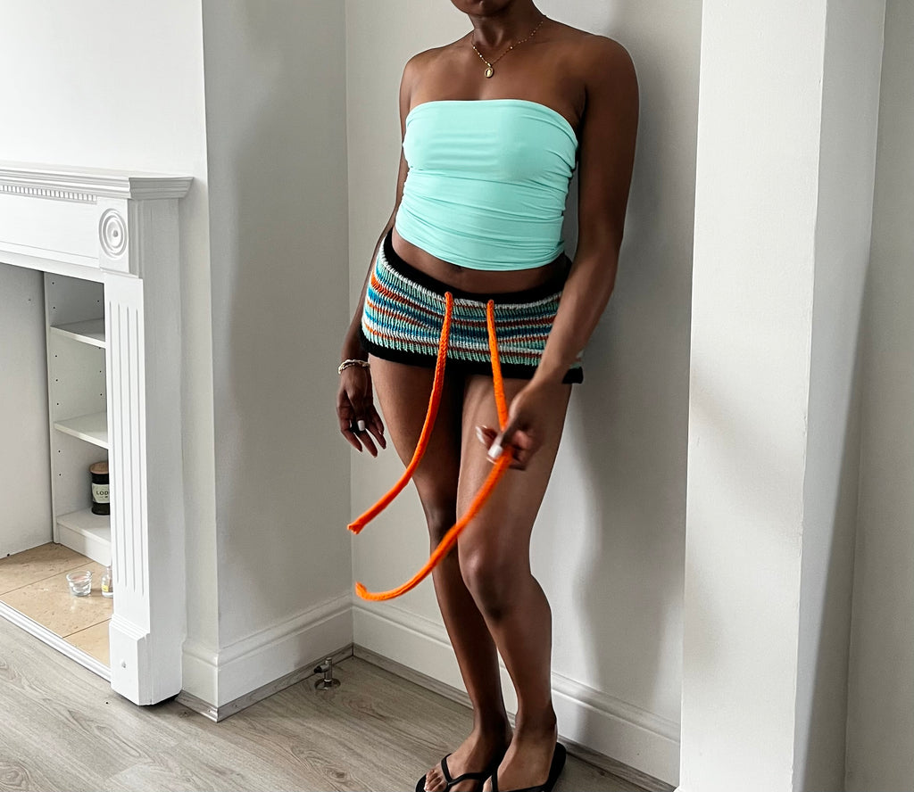 Micro knit skirt