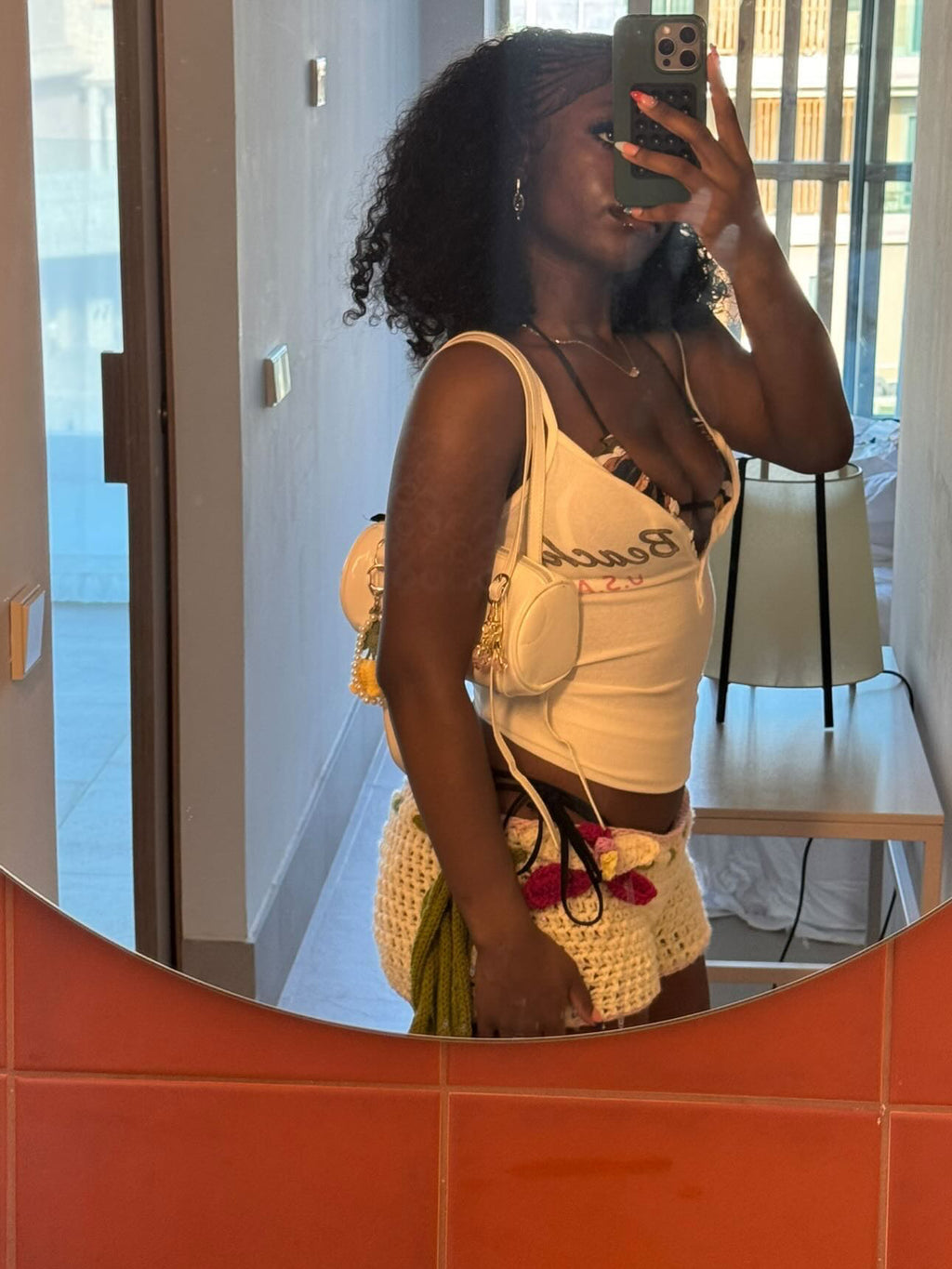 Coconut crochet shorts