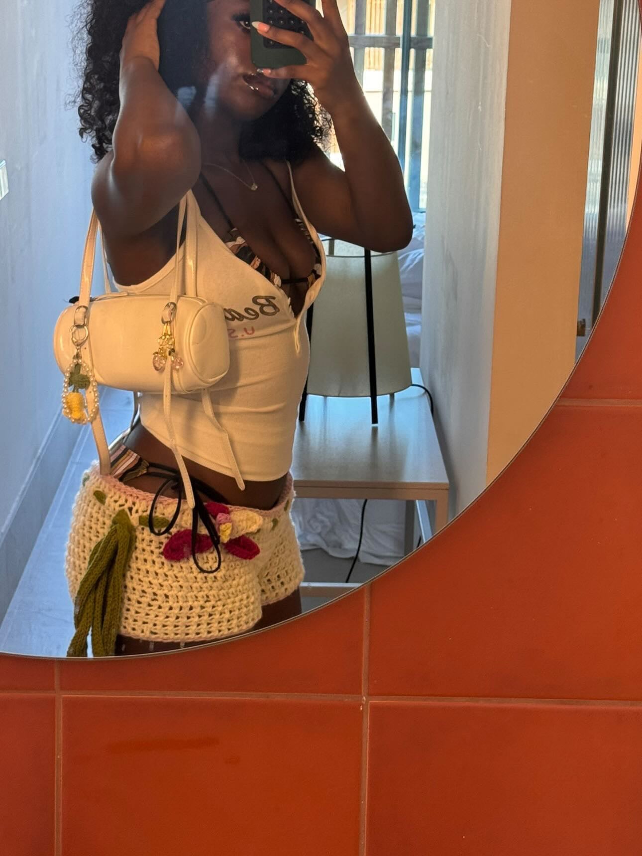 Coconut crochet shorts