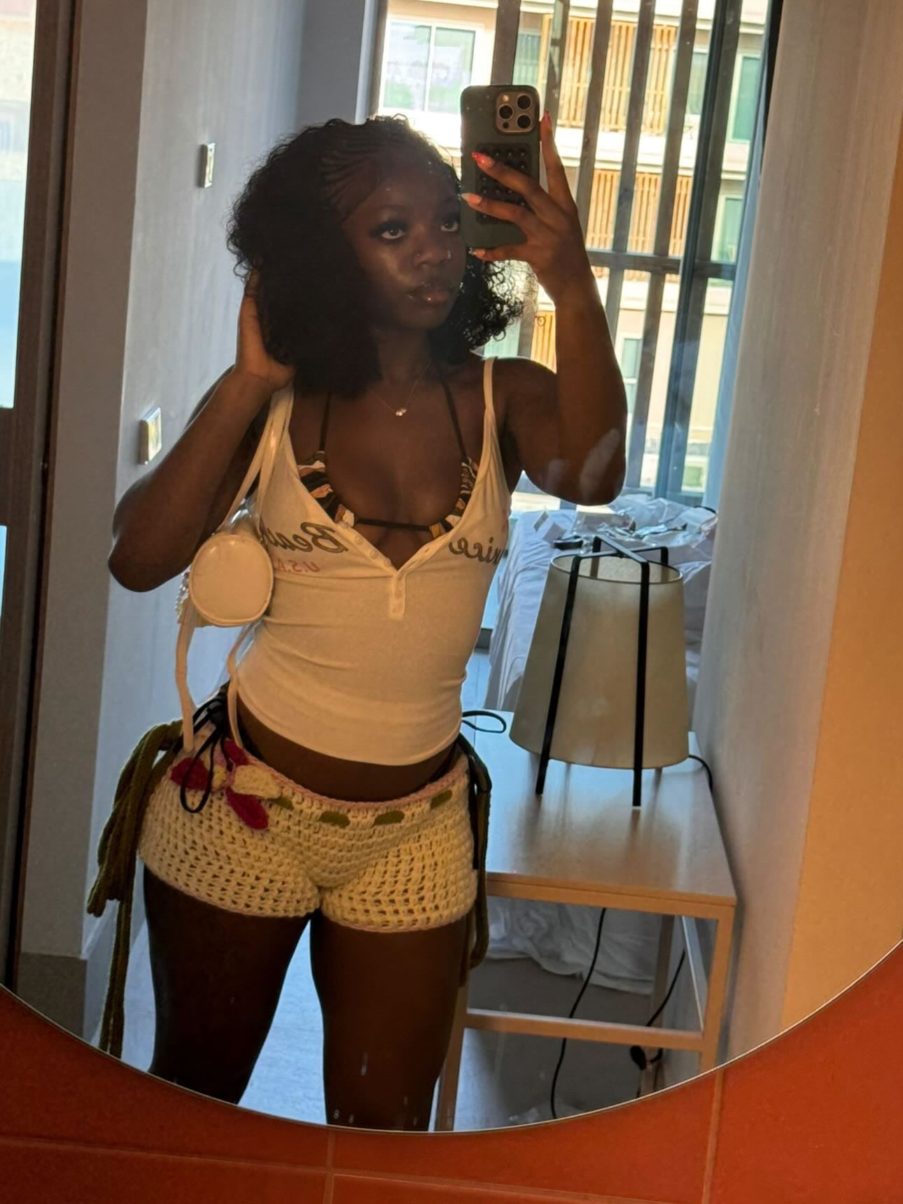 Coconut crochet shorts