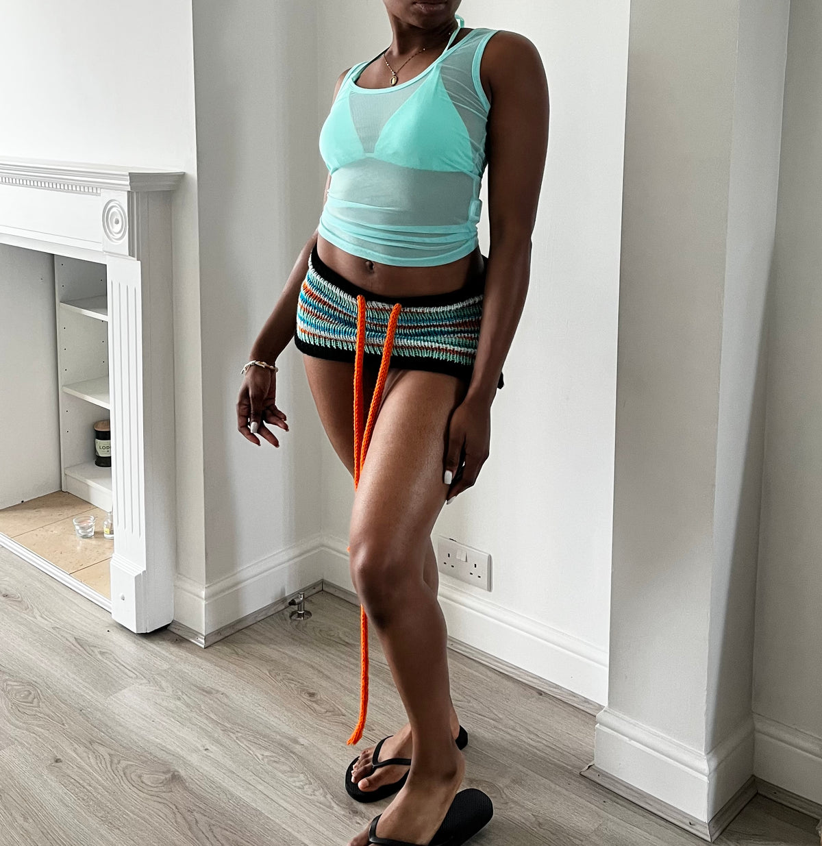 Micro knit skirt
